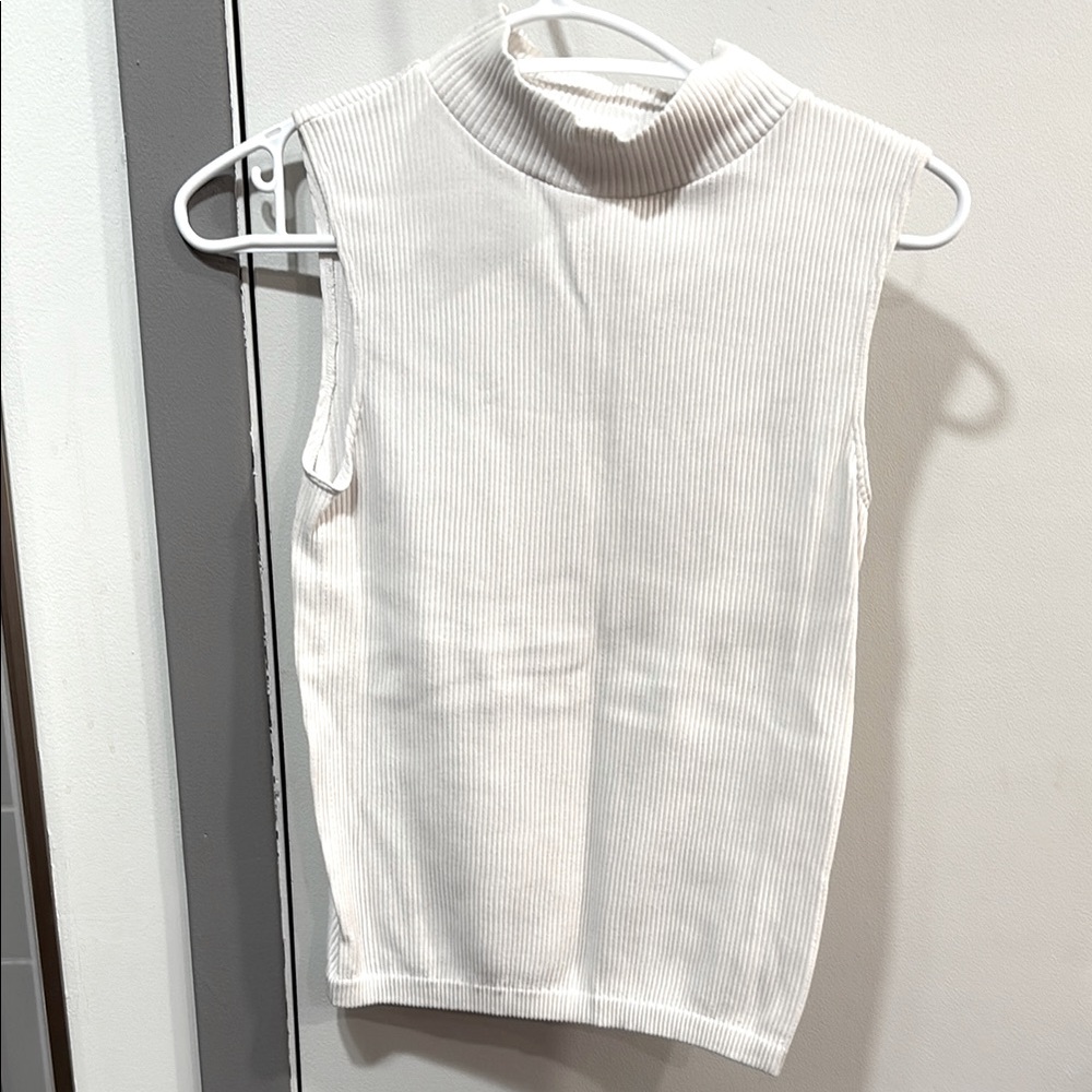 Cotton Candy Cream Ribbed Tank Top